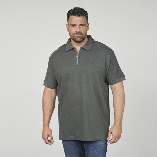North Latitude 61347 Polo cu Fermoar Verde Închis - Tricouri polo - Tricouri Polo Bărbați Mărimi Mari