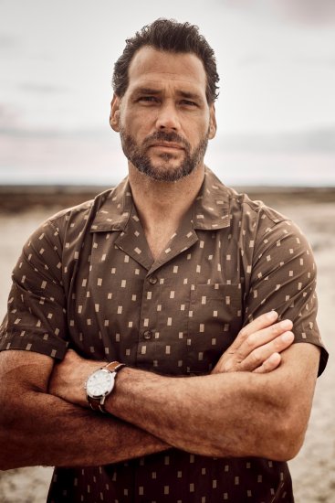 JP1880 Boxy Cuba Short Sleeve Shirt Brown - Cămăși - Cămăși Bărbați Mărimi Mari