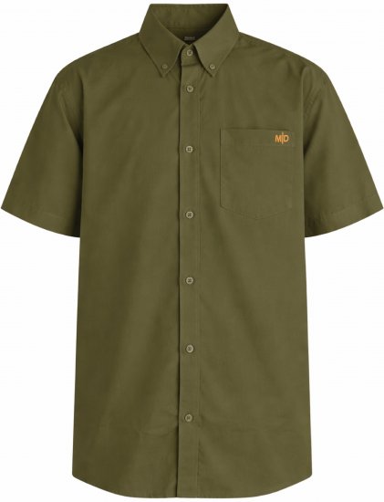Motley Denim Zagreb Cămașă cu mânecă scurtă Kaki închis - Cămăși - Cămăși Bărbați Mărimi Mari