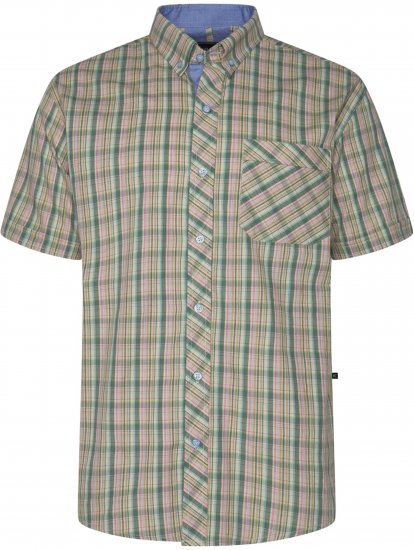 Kam Jeans 6371 Checked Short Sleeve Shirt Multicolored - Cămăși - Cămăși Bărbați Mărimi Mari