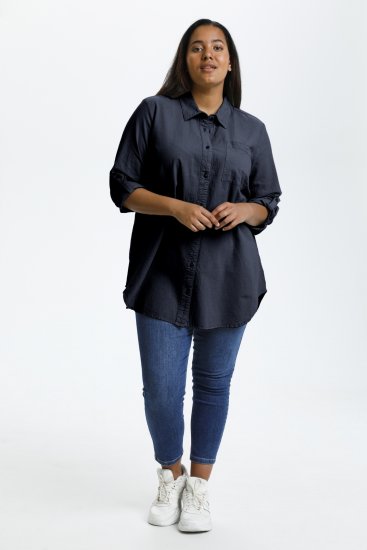 Kaffe Curve Nana Tunică Cămașă Bleumarin Midnight - Bluze & tunici - 