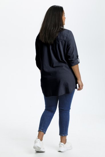 Kaffe Curve Nana Tunică Cămașă Bleumarin Midnight - Bluze & tunici - 
