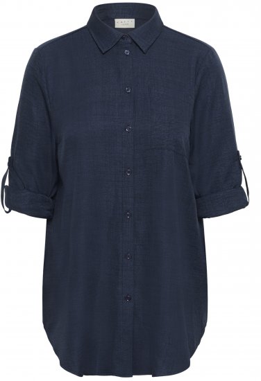 Kaffe Curve Ellie Shirt Tunic Moon Indigo Blue - Tunici - 