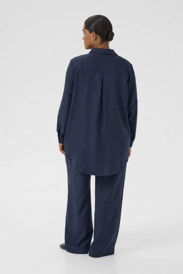 Kaffe Curve Ellie Shirt Tunic Moon Indigo Blue - Tunici - 