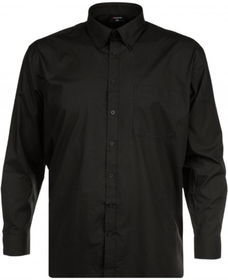 Espionage SH150 Plain Long Sleeve Shirt Black - Cămăși - Cămăși Bărbați Mărimi Mari