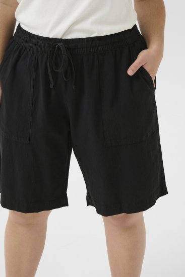Kaffe Curve Nana Liah Pantaloni scurți Negru - Blugi & Pantaloni pentru Femei Mărimi Mari – Plus Size - 