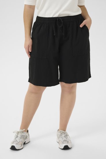 Kaffe Curve Nana Liah Pantaloni scurți Negru - Blugi & Pantaloni pentru Femei Mărimi Mari – Plus Size - 