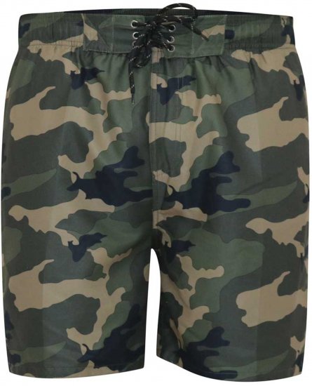 D555 Kody Camo Printed Swimshorts Khaki - Costum baie - Sort Baie Bărbați Mărimi Mari
