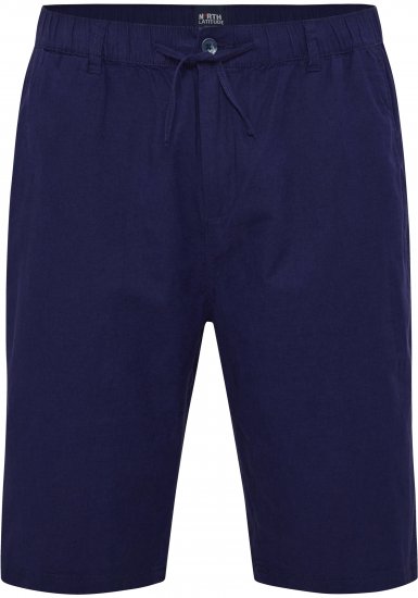 North Latitude 51137 Linen Elastic Waist Shorts Navy - Pantaloni scurți - Pantaloni Scurți Mărimi mari Bărbați 