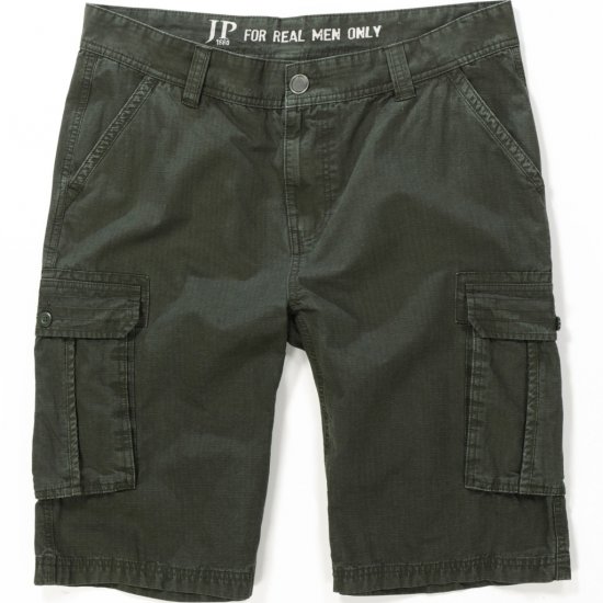 JP1880 Shorts Cargo Bermuda Dark Olive - Pantaloni scurți - Pantaloni Scurți Mărimi mari Bărbați 