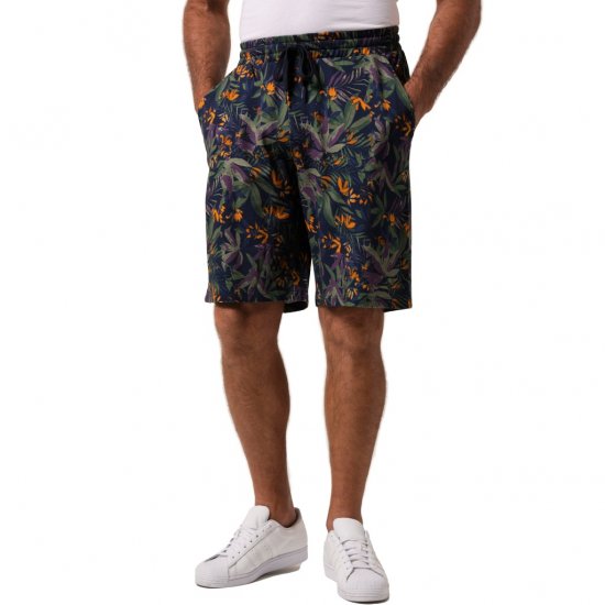 JP1880 Bermuda Shorts Floral All-over Print Navy - Pantaloni scurți - Pantaloni Scurți Mărimi mari Bărbați 