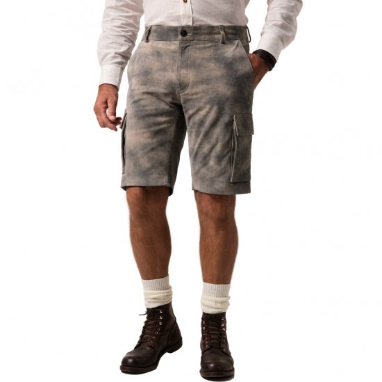 JP1880 Shorts Bermuda Traditional Cowhide Graphite Grey - Pantaloni scurți - Pantaloni Scurți Mărimi mari Bărbați 