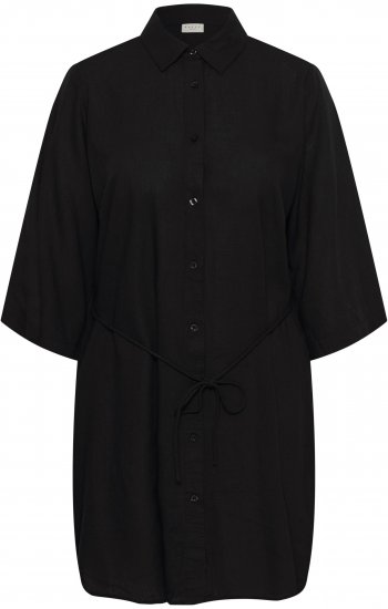 Kaffe Curve Mille Short Shirt Dress Black Deep - Rochii mini - 