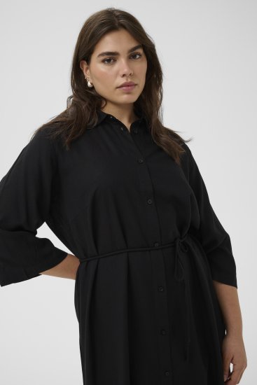 Kaffe Curve Mille Short Shirt Dress Black Deep - Rochii mini - 