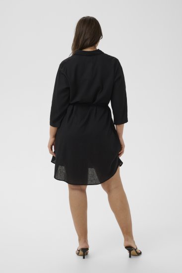 Kaffe Curve Mille Short Shirt Dress Black Deep - Rochii mini - 