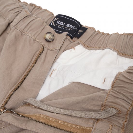 Kam Jeans 3404 Cargo Shorts Beige - Pantaloni scurți - Pantaloni Scurți Mărimi mari Bărbați 