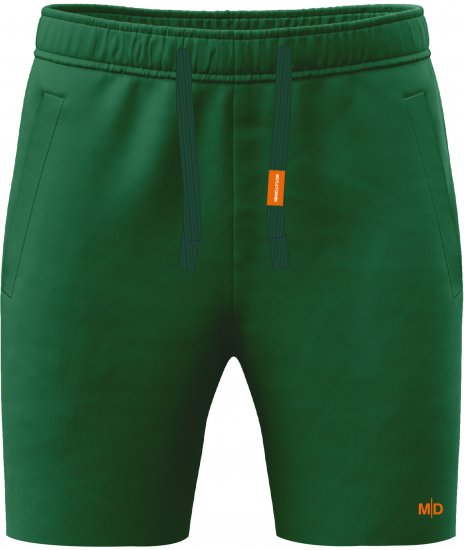 Motley Denim Paris Sweatshorts Racing Green - Pantaloni trening - Pantaloni Trening Bărbați Mărimi Mari