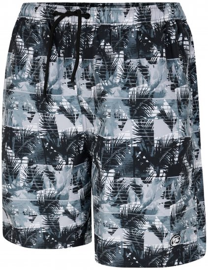 Espionage SW104 Mono Print Cargo Swimshorts Black - Costum baie - Sort Baie Bărbați Mărimi Mari