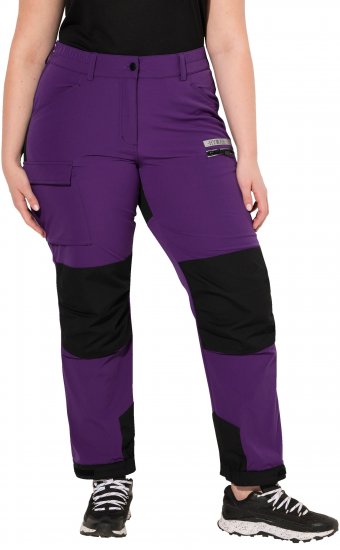 Ulla Popken HYPRAR Multifunctional Durable Inset Trekking Pants Plum - Blugi & Pantaloni pentru Femei Mărimi Mari – Plus Size - 
