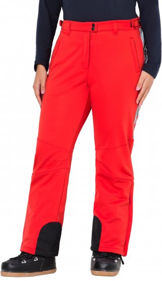 Ulla Popken Softshell Trousers Waterproof Zip Pockets Snow Gaiters Salsa - Blugi & Pantaloni pentru Femei Mărimi Mari – Plus Size - 