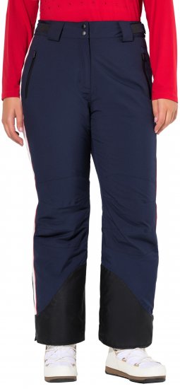 Ulla Popken Performance Trousers Waterproof Zip Pockets Snow Gaiter Navy - Blugi & Pantaloni pentru Femei Mărimi Mari – Plus Size - 