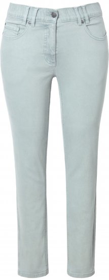 Ulla Popken Slim Leg Light Wash Jeans Light Moss Light Moss Green - Blugi & Pantaloni pentru Femei Mărimi Mari – Plus Size - 