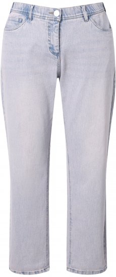 Ulla Popken Dyed Stretch Fit Boyfriend Jeans Light Light Blue Denim - Blugi & Pantaloni pentru Femei Mărimi Mari – Plus Size - 