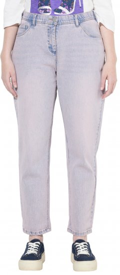 Ulla Popken Dyed Stretch Fit Boyfriend Jeans Light Light Blue Denim - Blugi & Pantaloni pentru Femei Mărimi Mari – Plus Size - 