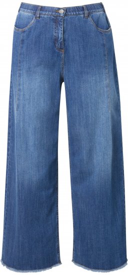 Ulla Popken Extra Wide Leg Stretch Fit Jeans Denim Blue - Blugi & Pantaloni pentru Femei Mărimi Mari – Plus Size - 