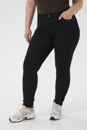 Kaffe Curve Lena Slim Jeans Black Deep - Blugi - 