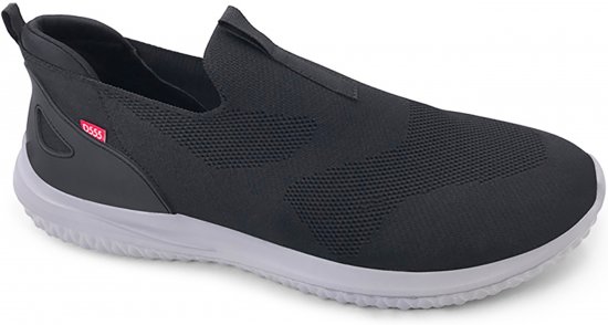 D555 Huddersfield Kingsize Hands Free Slip On with Knitted Top Shoes Black - Sneakers & adidași - 