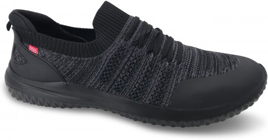 D555 Aylesbury Hands Free Knitted Shoes Faux Laces Black - Sneakers & adidași - 