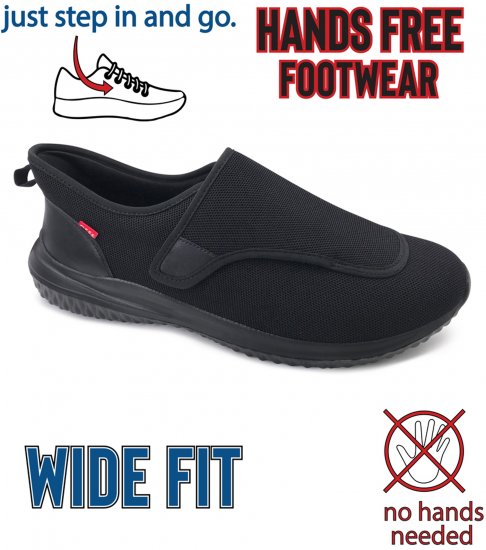 D555 Shelvey Kingsize Open Top Knitted Shoe Black - Sneakers & adidași - 