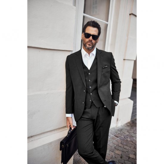 JP1880 Classic Two Button Stretch Suit Jacket Grey - Costume - Costume Bărbați mărimi mari