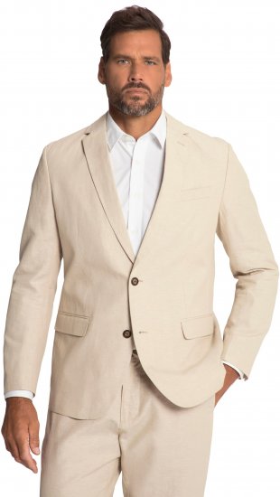 JP1880 Kos Linen Blend Jacket Sand - Costume - Costume Bărbați mărimi mari