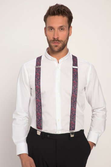JP1880 Suspenders with Adjustable Length Burgundy Red - Accesorii - 
