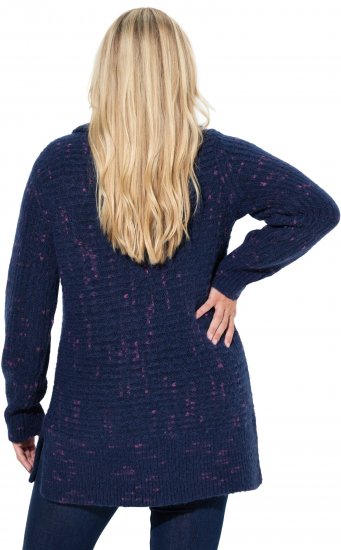 Ulla Popken Space Yarn Oversized Turtleneck Sweater Blue - Pulovere & hanorace - 