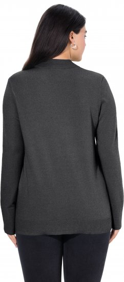 Ulla Popken Long Sleeves Mock Turtleneck Sweater Charcoal Grey Melange - Pulovere & hanorace - 