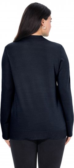 Ulla Popken Long Sleeves Mock Turtleneck Sweater Navy - Pulovere & hanorace - 