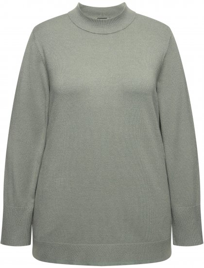 Ulla Popken Long Sleeves Mock Turtleneck Sweater Grey - Pulovere & hanorace - 