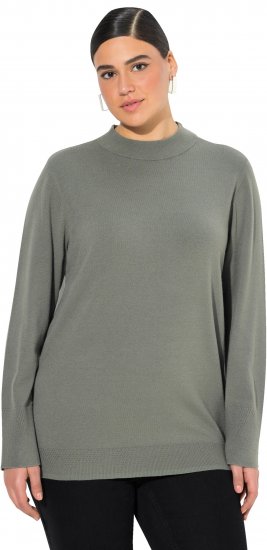 Ulla Popken Long Sleeves Mock Turtleneck Sweater Grey - Pulovere & hanorace - 