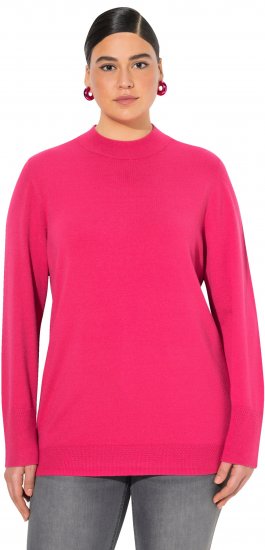 Ulla Popken Long Sleeves Mock Turtleneck Sweater Red Pink - Pulovere & hanorace - 