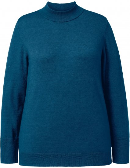Ulla Popken Long Sleeves Mock Turtleneck Sweater Emerald Green - Pulovere & hanorace - 