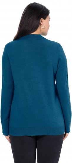 Ulla Popken Long Sleeves Mock Turtleneck Sweater Emerald Green - Pulovere & hanorace - 
