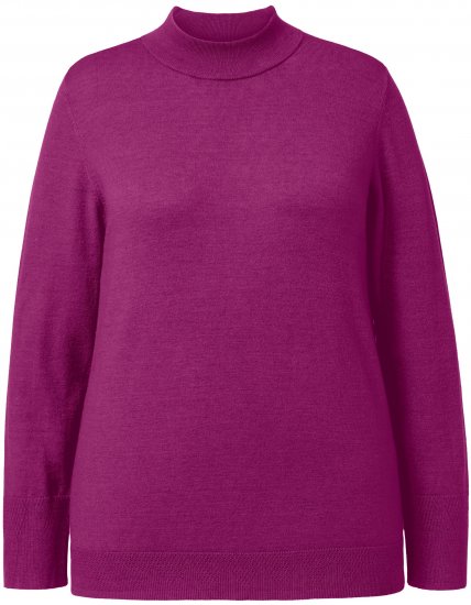 Ulla Popken Long Sleeves Mock Turtleneck Sweater Berry - Pulovere & hanorace - 