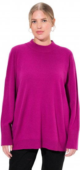 Ulla Popken Long Sleeves Mock Turtleneck Sweater Berry - Pulovere & hanorace - 