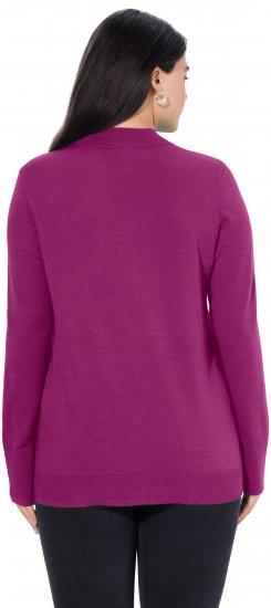 Ulla Popken Long Sleeves Mock Turtleneck Sweater Berry - Pulovere & hanorace - 