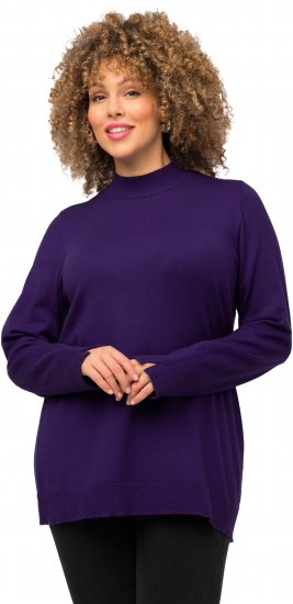 Ulla Popken Long Sleeves Mock Turtleneck Sweater Deep Violet - Pulovere & hanorace - 