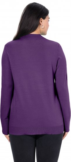 Ulla Popken Long Sleeves Mock Turtleneck Sweater Deep Violet - Pulovere & hanorace - 