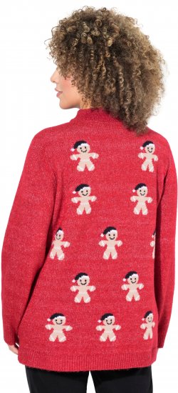 Ulla Popken Gingerbread Men Sweater Salsa Red - Pulovere & hanorace - 
